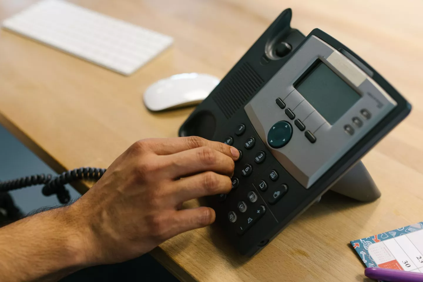 Illustration d'un téléphone fixe